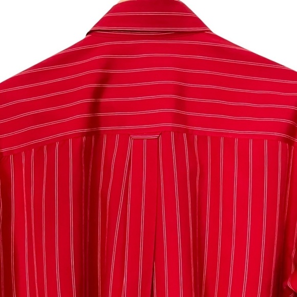 University of Alabama Antigua Red Striped Button-down Shirt Size Medium - Picture 4 of 13